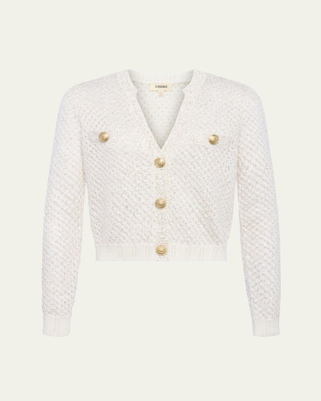 Blanca Sequined Cropped Cardigan